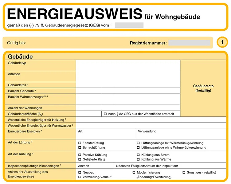 Energieausweis nach GEG